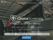 Tablet Screenshot of choicescreening.com